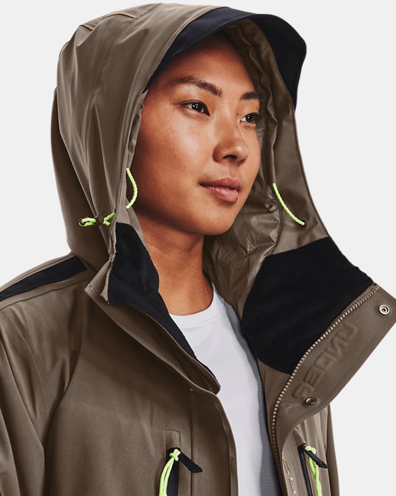 Women's UA Stormproof Extreme Insulate Jacket, Green, pdpMainDesktop image number 3